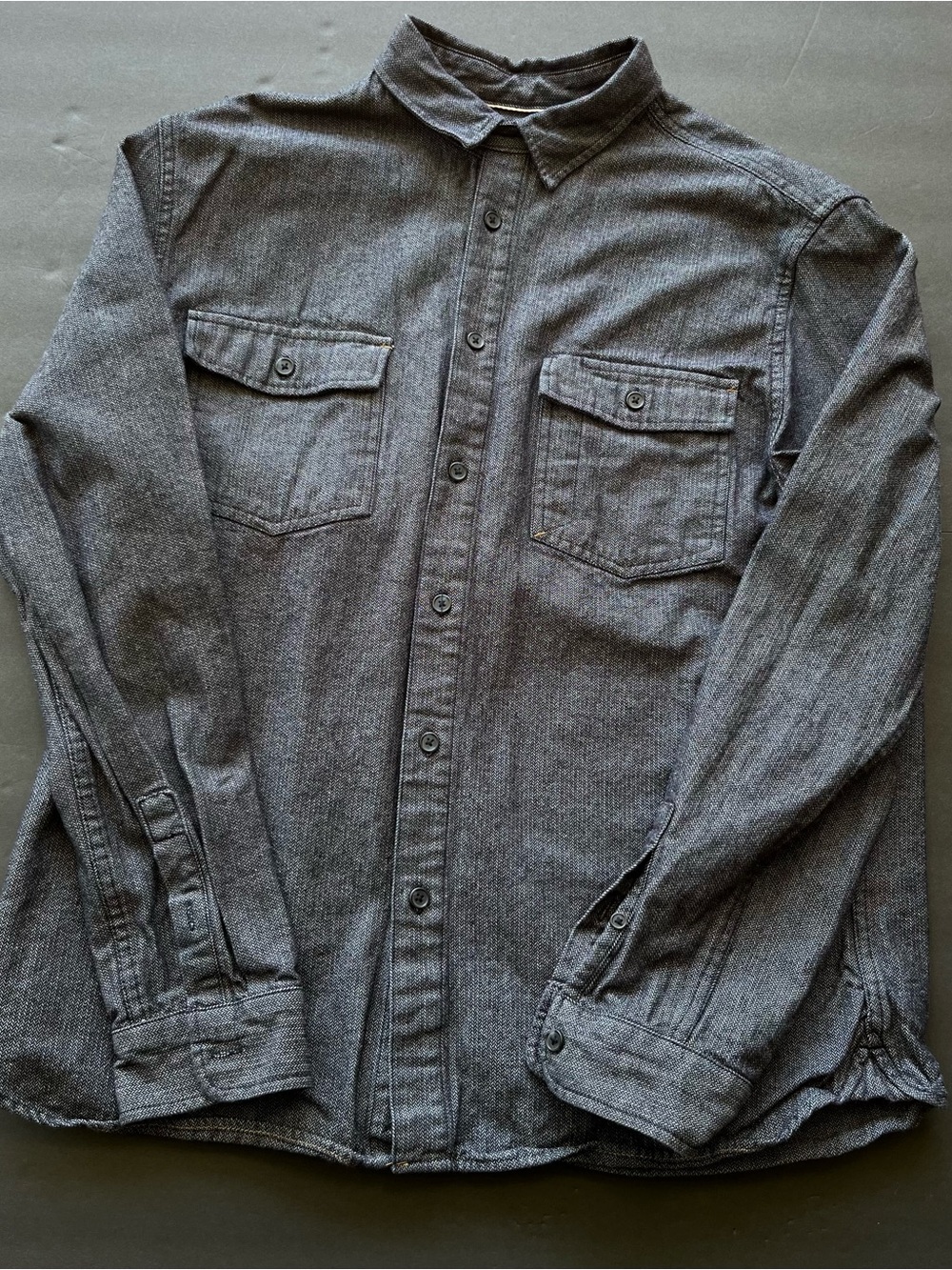 Goodfellow & Co Thick Denim Button-Front Casual Long Sleeve Shirt Nice Design